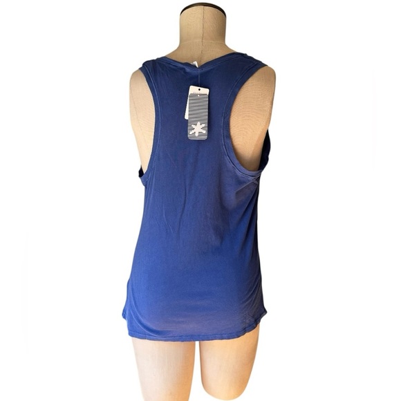 NWT Splendid Royal Blue Ruched Racerback Classic Swing Tank Top Size Small - Picture 2 of 6